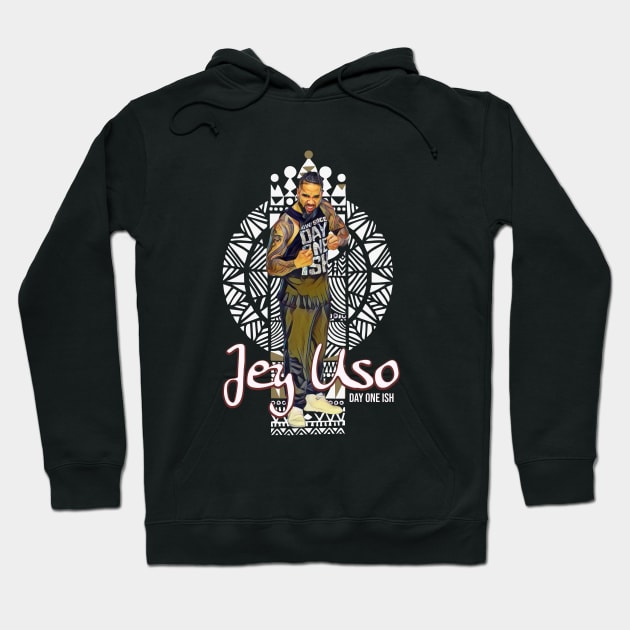 jey uso Hoodie by adunntoval